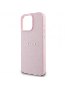 Guess PU Grained Classic Logo MagSafe Fodral för iPhone 16 Pro Max Rosa