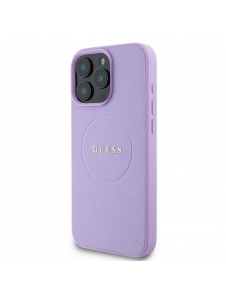 Guess PU Grained Classic Logo MagSafe Fodral för iPhone 16 Pro Max Lila