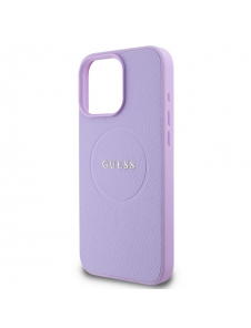 Guess PU Grained Classic Logo MagSafe Fodral för iPhone 16 Pro Max Lila