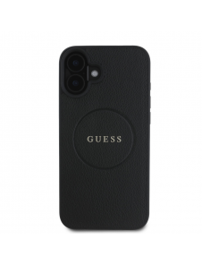 Guess PU Grained Classic Logo MagSafe Fodral för iPhone 16 Plus Svart