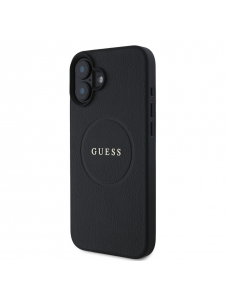 Guess PU Grained Classic Logo MagSafe Fodral för iPhone 16 Plus Svart