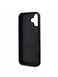 Guess PU Grained Classic Logo MagSafe Fodral för iPhone 16 Plus Svart