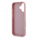 Guess PU Fixed Glitter 4G metalllogofodral för iPhone 16 Rosa