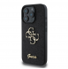 Guess PU Fixed Glitter 4G metalllogofodral för iPhone 16 Pro Max Svart