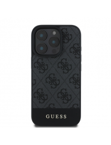 Guess PU 4G Stripe-fodral till iPhone 16 Pro Max Grå