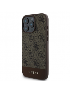 Guess PU 4G Stripe-fodral till iPhone 16 Pro Brown