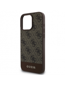Guess PU 4G Stripe-fodral till iPhone 16 Pro Brown