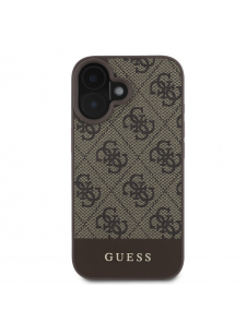 Guess PU 4G Stripe Fodral till iPhone 16 Brun