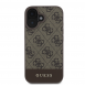 Guess PU 4G Stripe Fodral till iPhone 16 Brun