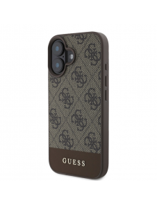 Guess PU 4G Stripe Fodral till iPhone 16 Brun
