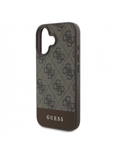 Guess PU 4G Stripe Fodral till iPhone 16 Brun