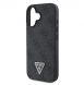 Guess PU 4G Strass Triangle Metal Logo Fodral till iPhone 16 Svart