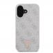 Guess PU 4G Strass Triangle Metal Logo Fodral till iPhone 16 Rosa
