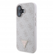 Guess PU 4G Strass Triangle Metal Logo Fodral till iPhone 16 Rosa