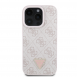 Guess PU 4G Strass Triangle Metal Logo Fodral för iPhone 16 Pro Max Rosa