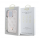 Guess PU 4G Strass Triangle Metal Logo Fodral för iPhone 16 Pro Max Rosa