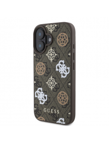 Guess PU 4G Peony MagSafe Fodral till iPhone 16 Brun