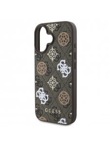 Guess PU 4G Peony MagSafe Fodral till iPhone 16 Brun