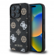 Guess PU 4G Peony MagSafe Fodral för iPhone 16 Pro Svart