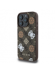 Guess PU 4G Peony MagSafe Fodral för iPhone 16 Pro Brown