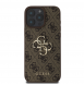 Guess PU 4G metalllogofodral för iPhone 16 Pro Max Brun