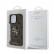 Guess PU 4G metalllogofodral för iPhone 16 Pro Max Brun