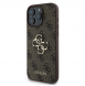 Guess PU 4G metalllogofodral för iPhone 16 Pro Brown