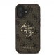 Guess PU 4G metalllogofodral för iPhone 16 Brun