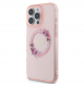 Guess IML Flowers Ring MagSafe Fodral till iPhone 16 Pro Pink