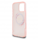 Guess IML Flowers Ring MagSafe Fodral till iPhone 16 Pro Pink