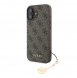 Guess 4G Charm-fodral för iPhone 16 Plus Tone on Tone Brown