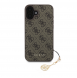 Guess 4G Charm-fodral för iPhone 16 Plus Tone on Tone Brown