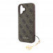 Guess 4G Charm-fodral för iPhone 16 Plus Tone on Tone Brown