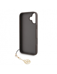 Guess 4G Charm-fodral för iPhone 16 Plus Tone on Tone Brown