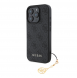 Guess 4G Charm Case för iPhone 16 Pro Tone on Tone Grey
