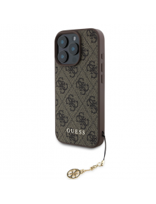 Guess 4G Charm Case för iPhone 16 Pro Tone on Tone Brown