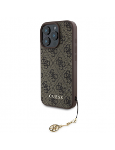 Guess 4G Charm Case för iPhone 16 Pro Tone on Tone Brown