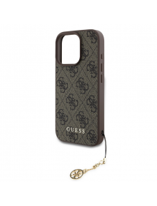 Guess 4G Charm Case för iPhone 16 Pro Tone on Tone Brown