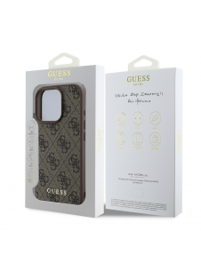 Guess 4G Charm Case för iPhone 16 Pro Tone on Tone Brown