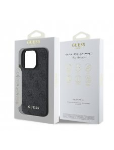 Guess 4G Charm Case för iPhone 16 Pro Max Tone on Tone Brown