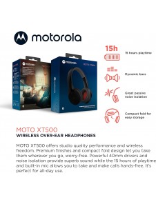 Motorola Moto XT500 trådlösa hörlurar Svart