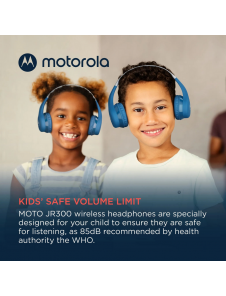 Motorola Moto JR300 Kids trådlösa hörlurar Blå/Grå