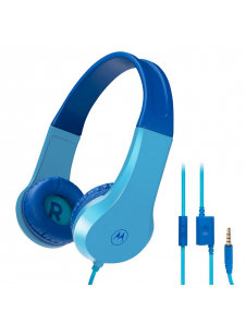 Motorola Moto JR200 Kids Over-ear hörlurar 3,5 mm Blå