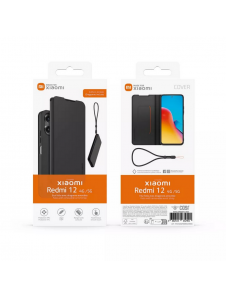 Gjord för Xiaomi Bokfodral med halsband för Xiaomi Redmi 12 4G/5G Svart