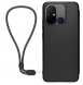 Gjord för Xiaomi bokfodral med halsband för Xiaomi Redmi 12C Black