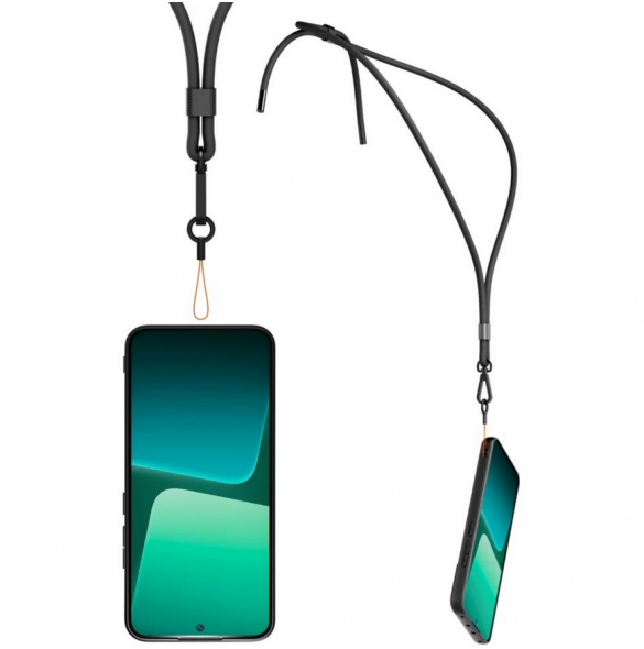Gjord för Xiaomi TPU-fodral med halsband för Xiaomi 13 Black