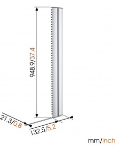 Vogel's Kabel 10 L kabelkanal 94 cm för 10 kablar, silver