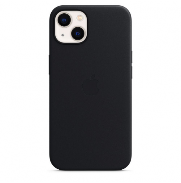MM183ZM/A Apple Leather Magsafe Skal för iPhone 13 Midnight