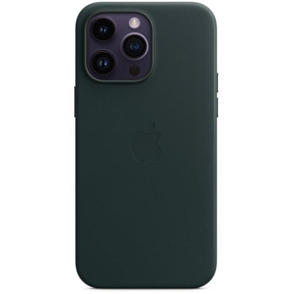 MPPN3FE/A Apple Leather Magsafe Skal för iPhone 14 Pro Max Forest Green