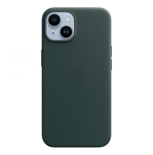 MPP53FE/A Apple Leather Magsafe Skal till iPhone 14 Forest Green